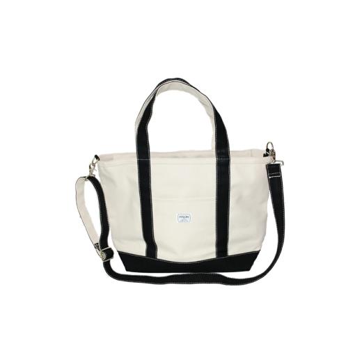 ふるさと納税 カバン トートバッグ 兵庫県 朝来市 (2)ショルダー付き2WAYトート L 生成り×ブラック AS2D14-2 HYLON (2)生成り×ブラック AS2D14-2