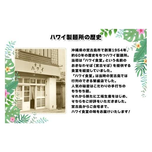 ふるさと納税 そば 生・半生めん 沖縄県 宮古島市 F109 2ヶ月に1回お届け 本場宮古そば（5人前）もっちもち生麺が自慢の『ハワイ製麺所』《定期便全6回》の画像