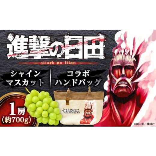 ふるさと納税 ぶどう マスカット 大分県 日田市 先行予約・26年9月以降発送 進撃のシャインマスカット 1房 約700g ハンドバッグ付(超大型巨人)日田市 / 松…