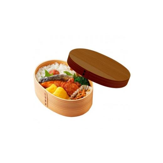 ふるさと納税 食器・グラス 弁当箱 和歌山県 上富田町 [マロンブラウン]曲げわっぱ 弁当箱 一段 カラー 紀州漆器 伝統工芸[YS132] マロンブラウン