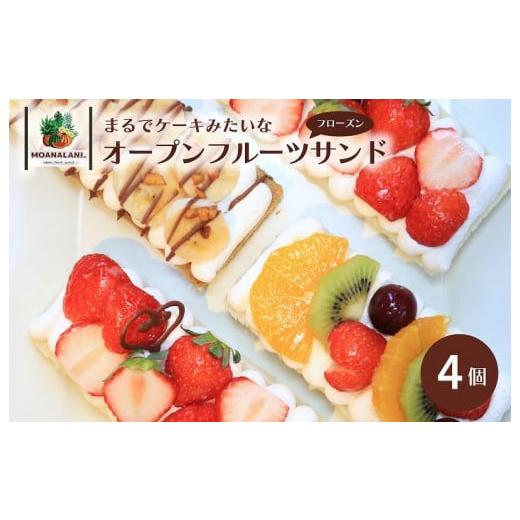 ふるさと納税 ケーキ・カステラ フルーツケーキ 京都府 京丹後市 フルーツサンド 旬のフルーツたっぷりフローズン オープンフルーツサンド 4個 ケーキみた…