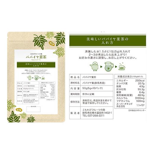 ふるさと納税 紅茶 茶葉・ティーバッグ 群馬県 渋川市 パパイヤ葉茶 （5g×10パック）6袋 F4H-0516_3