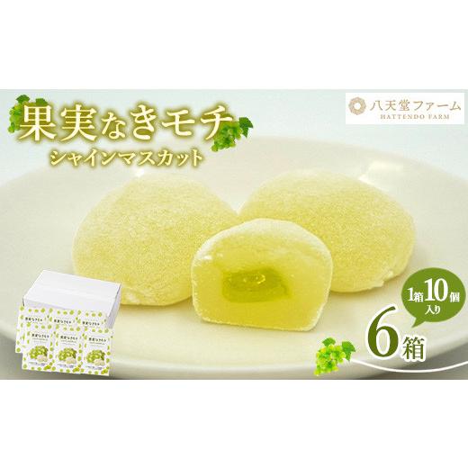 ふるさと納税 和菓子 広島県 竹原市 八天堂ファーム 果実なきモチ シャインマスカット 10個入り×6箱