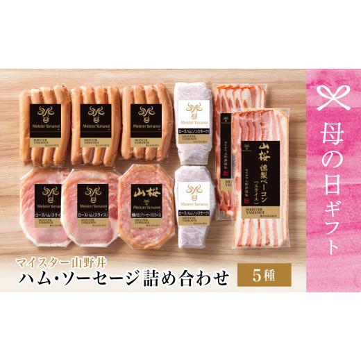 ふるさと納税 肉 ハム 鹿児島県 南さつま市 母の日ギフト マイスター山野井 ハム・ソーセージ 5種 詰合せ 計10P ウインナー ベーコン ハム スライス お取り寄…