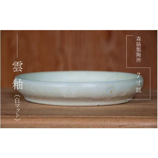 ふるさと納税 食器・グラス 皿 島根県 邑南町 7寸皿 : 雲釉(白マット) 雲釉(白マット)