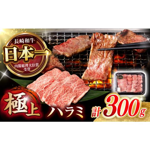 ふるさと納税 牛肉 焼肉・バーベキュー 長崎県 諫早市 柔らかさとコクの融合 長崎和牛 A5 ハラミ 300g / 国産 牛肉 和牛 焼肉 はらみ / 諫早市 / 野中精肉…