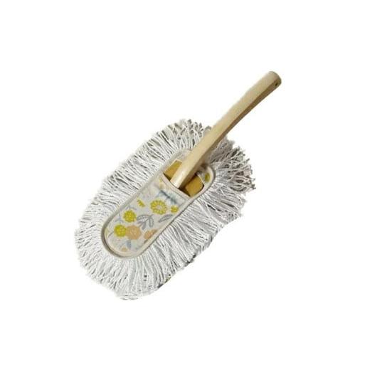 ふるさと納税 雑貨・日用品 兵庫県 朝来市 むろの屋&gt; 木製ハンドル付き デザインハンディモップ 花柄イエロー 掃除道具 おしゃれ ナチュラル 北欧 インテ…