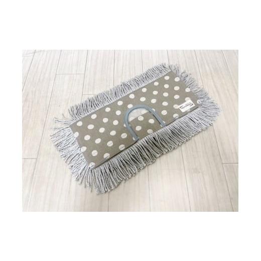 ふるさと納税 雑貨・日用品 兵庫県 朝来市 &lt;むろの屋&gt; 木製ハンドル付きデザインフロアモップ グレードット 日用品 掃除 用品 モップ 最高級 マイクロフ…