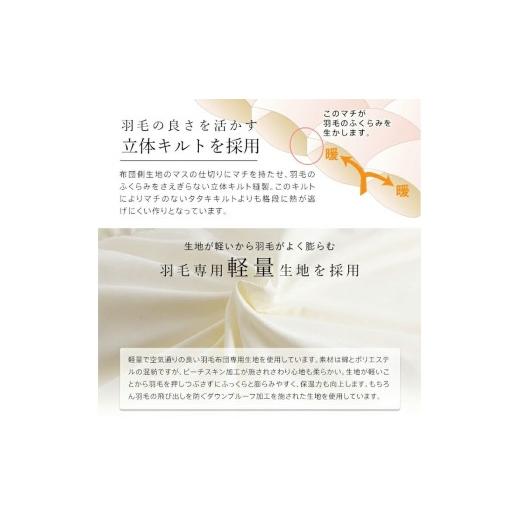 ふるさと納税 タオル・寝具 掛け布団 福岡県 久留米市 羽毛布団　ハンガリーホワイトダック93％　DP400　シングル（無地ネイビー）_Qc071-ny シングル（無地ネ…_6