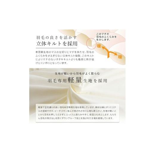 ふるさと納税 タオル・寝具 掛け布団 福岡県 久留米市 増量1.2kg 羽毛布団　ハンガリーホワイトダック93％　DP400　シングル（無地ナチュラル）_Qc073-nt シ…_6