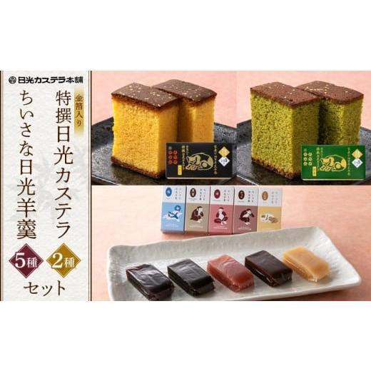 ふるさと納税 菓子 カステラ 栃木県 日光市 金箔入り特撰日光カステラ2種・ちいさな羊羹5種セット | カステラ 羊羹 ようかん 和菓子 スイーツ 金箔 ハニー 抹…