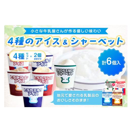 ふるさと納税 菓子 アイス 京都府 京丹後市 ヒラヤアイス6個セット HG00001 ヒラヤアイス6個セット(ミルク×1個、コーヒー×1個、リンゴ×1個、ミルピィ×1…