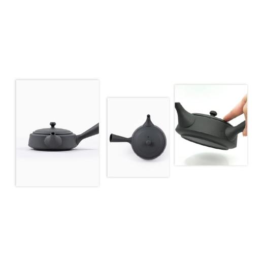 ふるさと納税 陶磁器・漆器・ガラス 愛知県 常滑市 常滑焼急須 TAKASUKE （kuro-2 横手右） kuro-2 横手右の画像