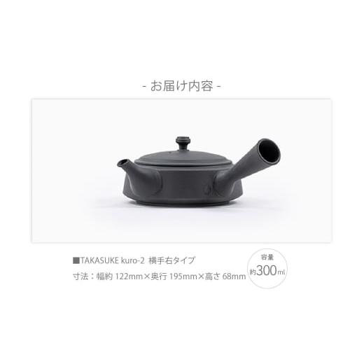 ふるさと納税 陶磁器・漆器・ガラス 愛知県 常滑市 常滑焼急須 TAKASUKE （kuro-2 横手右） kuro-2 横手右の画像