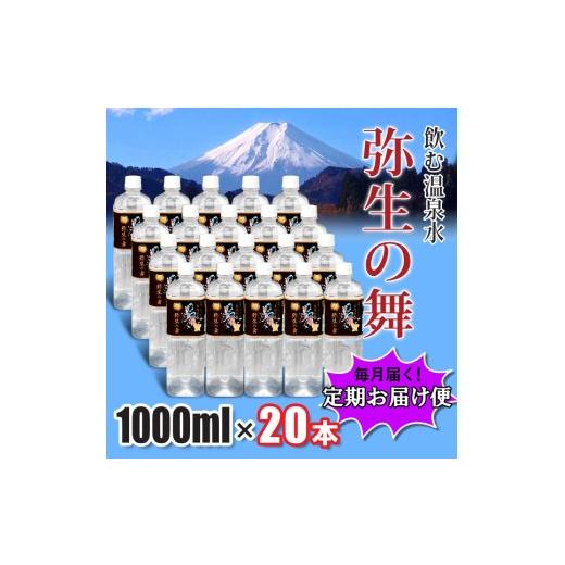 ふるさと納税 水・ミネラルウォーター 1L〜2L 山梨県 大月市  12ヶ月定期便 奇跡の飲む温泉水「真木温泉 弥生の舞」 飲泉力1000ml 20本入り 12ヶ月の画像