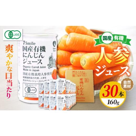 ふるさと納税 果汁飲料 にんじん 長野県 松本市 ナチュラルハウス 自然素材 国産 有機人参ジュース　１缶160ｇｘ30本入り | 人参 ジュース 野菜 ジュース 飲…