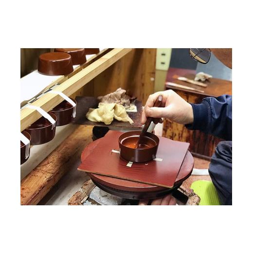 ふるさと納税 食器・グラス 皿 秋田県 湯沢市 aeru 川連漆器のこぼしにくい器 深皿 べんがら (株)和える N5-15601の画像