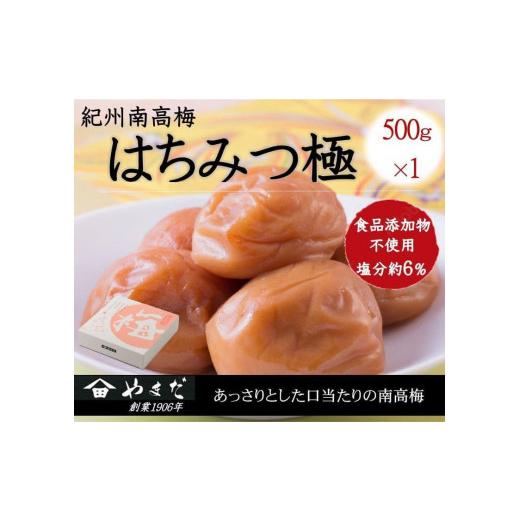 ふるさと納税 加工品等 梅干 和歌山県 印南町 紀州南高梅 はちみつ極 塩分約6% 500g [YM9]