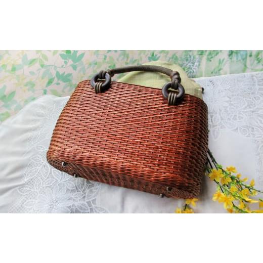 ふるさと納税 民芸品・工芸品 兵庫県 豊岡市 かごバッグ 柳かご（大