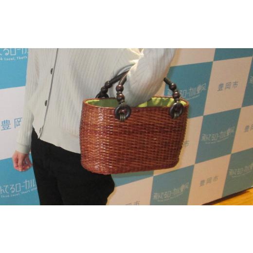 ふるさと納税 民芸品・工芸品 兵庫県 豊岡市 かごバッグ 柳かご（大