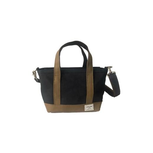 ふるさと納税 カバン トートバッグ 兵庫県 朝来市 (6)ショルダー付き2WAYトート S ブラック×チョコ(黒ベース) AS2CC9-6 HYLON (6)ショルダー付き2WA…