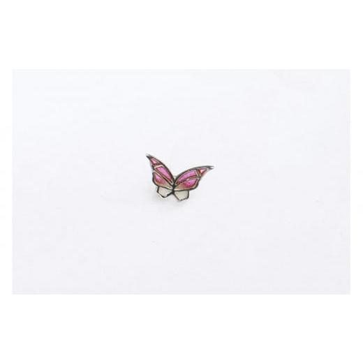 ふるさと納税 アクセサリー ピアス 愛知県 大府市 七宝 小さな蝶のピアス SV(片耳)- ギフト包装付き -