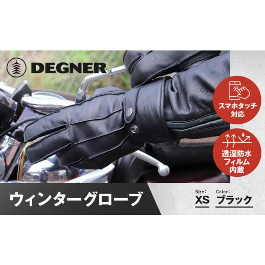 ふるさと納税 アウトドアグッズ 京都府 京都市 デグナー ウィンターグローブ WG-34 ブラック[XSサイズ][ 京都 革 手袋 レザー グローブ バイクギア ブラン…