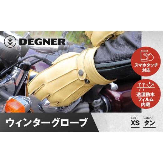 ふるさと納税 アウトドアグッズ 京都府 京都市 デグナー ウィンターグローブ WG-34 タン[XSサイズ][ 京都 革 手袋 レザー グローブ バイクギア ブランド …