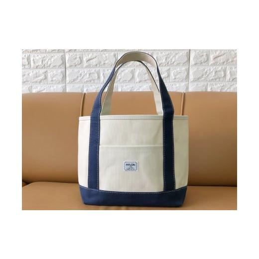 ふるさと納税 カバン トートバッグ 兵庫県 朝来市 (1)キャンバストートM 生成り×ネイビー AS2CA32-1 (1)キャンバストートM 生成り×ネイビー AS2CA32-1