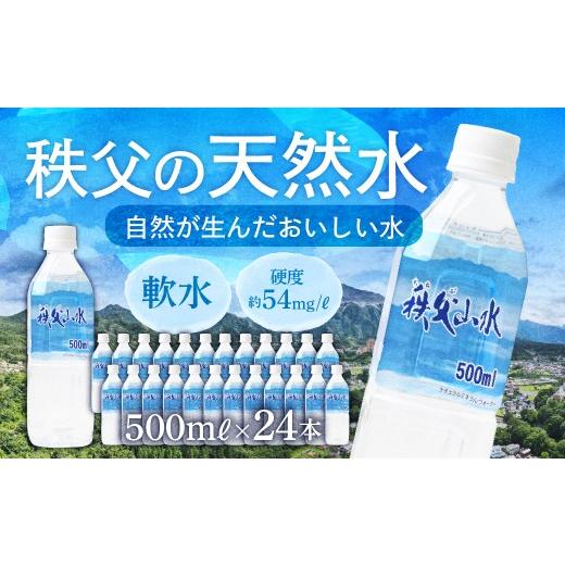 ふるさと納税 水・ミネラルウォーター 500mL〜999mL 埼玉県 横瀬町 天然水「秩父山水」500mL×24本 | 天然水 てんねんすい 水 みず 1年保存 定期便 水 500ミリ…