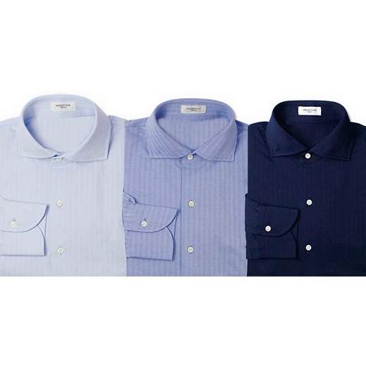 ふるさと納税 服 男 福島県 白河市  3枚セット 白河市の縫製工場が縫い上げる逸品 宇宙心地シャツ3枚セット 白無地+ランダム2枚 リラックスフィット XL F24R-0…の画像