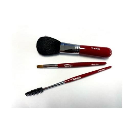 ふるさと納税 美容 広島県 熊野町 熊野化粧筆 ベーシックセット II(軸色:赤) 熊野化粧筆 ベーシックセット II(軸色:赤)