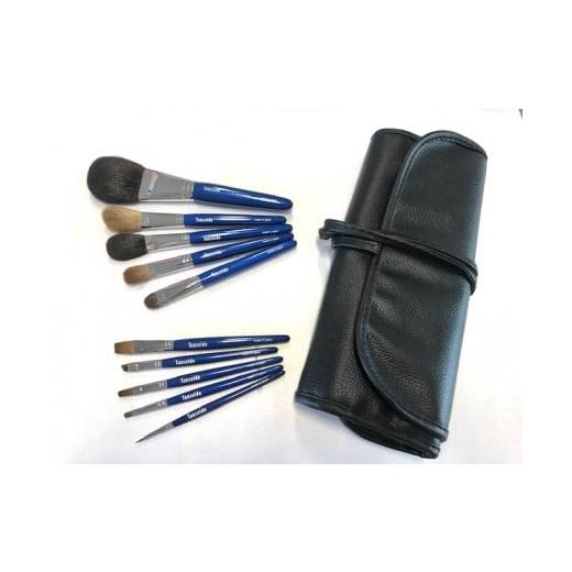 ふるさと納税 美容 広島県 熊野町 熊野化粧筆 ラグジュアリセット(軸色:青) 熊野化粧筆 ラグジュアリセット(軸色:青)