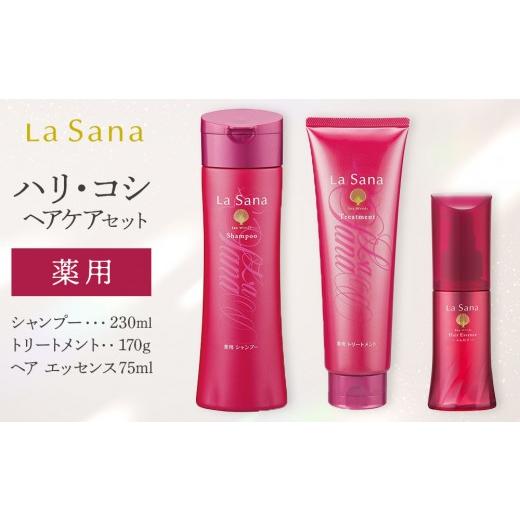 ふるさと納税 美容 広島県 広島市 ラサーナ ハリ・コシ ヘアケア シャンプー・トリートメント・ヘアエッセンス セット | ヘアケアセット シャンプー トリート…