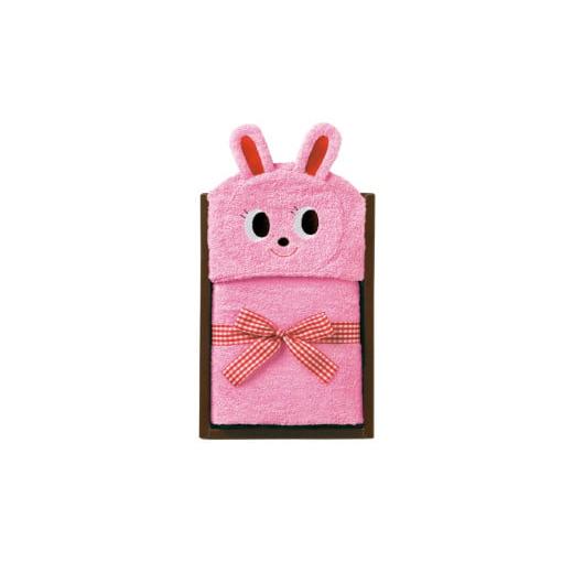 ふるさと納税 タオル・寝具 バスタオル 大阪府 八尾市 L108 ミキハウス フード付きバスタオル(ピンク) ピンク