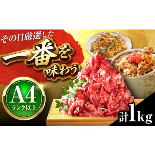 ふるさと納税 牛肉 炒め物 福岡県 吉富町 A4〜A5 博多和牛 切り落とし 1kg (500g×2P) 吉富町/株式会社MEAT PLUS BGAB066 牛肉 切り落とし 小分け 福岡県 き…