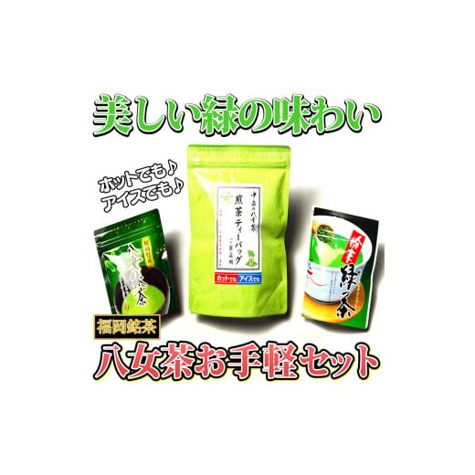 ふるさと納税 お茶類 緑茶(飲料) 福岡県 吉富町 福岡銘茶八女茶 急須要らずのお手軽セット(便利なチャック付) 吉富町/株式会社マル五 BGAC045 お茶 八女 福…