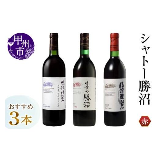 ふるさと納税 ワイン 赤ワイン 山梨県 甲州市 シャトー勝沼おすすめ赤ワイン3本セット(MG)C1-483 ワイン シャトー勝沼 赤ワイン 甲州市 山梨県