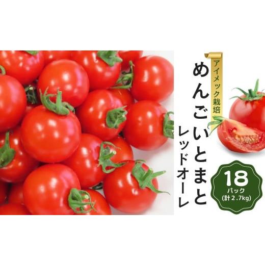 ふるさと納税 野菜類 トマト 福島県 田村市 めんごいとまと TYレッドオーレ 150g×18パック ( 計2.7kg ) 2026年1月発送 めんごいとまとたむら アイメック栽培 …
