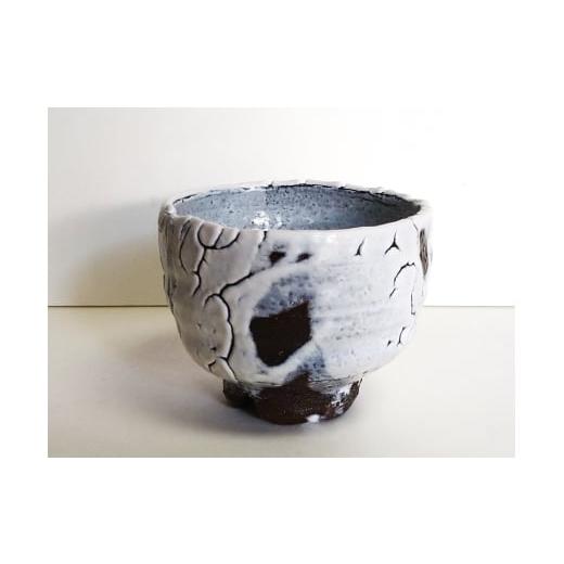 ふるさと納税 民芸品・工芸品 山口県 萩市 萩焼 萩黒彩白流茶碗 |HG001004