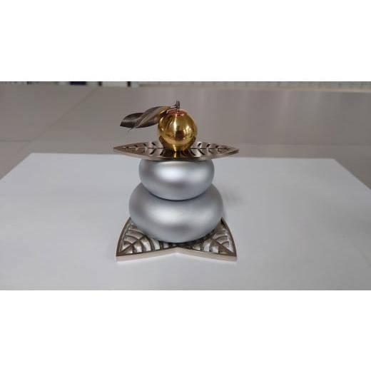 ふるさと納税 金工品 大阪府 八尾市 W108 金属製 鏡餅(マット仕様) (マット仕様)