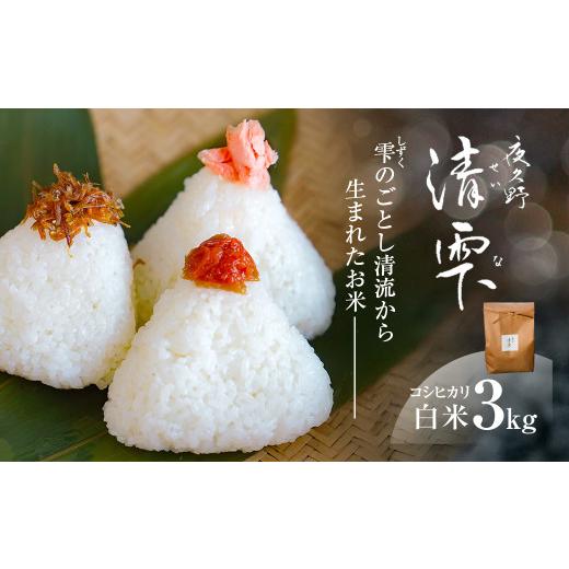 ふるさと納税 米 コシヒカリ 京都府 福知山市 令和7年産 京都夜久野産 清雫(せいな) コシヒカリ 白米 (3kg) fc-DB006-A 合同会社夜久野清雫 3kg 配送回数:1…