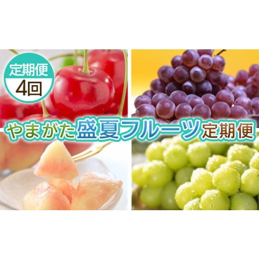 ふるさと納税 果物類 さくらんぼ 山形県 山形市 定期便4回 やまがた 盛夏フルーツ定期便 令和8年産先行予約 FS25-660 くだもの 果物 フルーツ 山形 山形県 山…