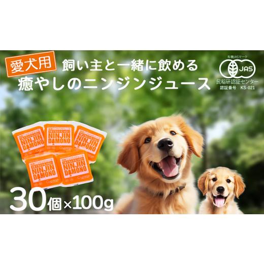 ふるさと納税 果汁飲料 にんじん 茨城県 つくば市 飼い主と一緒に飲める「愛犬用」癒やしのニンジンジュース 100g×30個 │ 犬 ニンジンジュース にんじん 人…