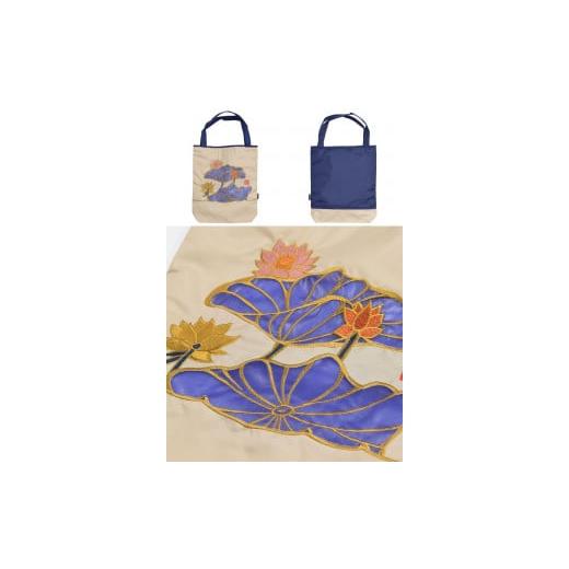 ふるさと納税 カバン トートバッグ 京都府 京都市 シノワズリーモダン京都 Ki-yan キーヤンカットワーク刺繍 防水・撥水トートバッグ 蓮花・モカ[ 京都 日傘…