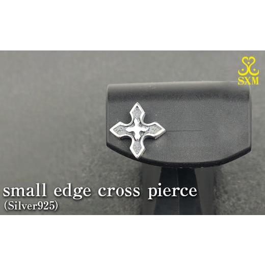 ふるさと納税 アクセサリー ピアス 茨城県 常総市 small edge cross pierce スモール エッジ ピアス | シルバー アクセサリー 十字架 モチーフ 925 ハンドメ…