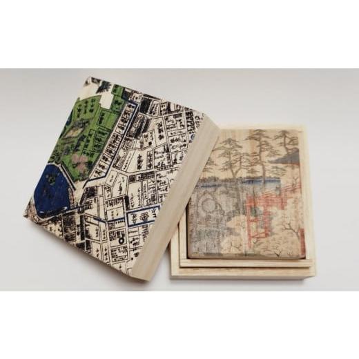 ふるさと納税 木工品・竹工品 東京都 台東区 桐箱(二重箱) 名所江戸水景 (4)上野清水堂 不忍ノ池 1ケ (カラー:黒) 黒