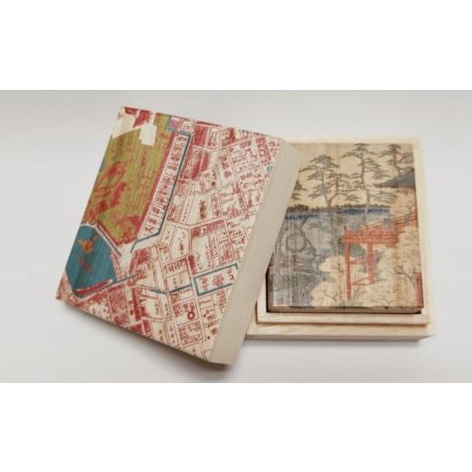 ふるさと納税 木工品・竹工品 東京都 台東区 桐箱(二重箱) 名所江戸水景 (4)上野清水堂 不忍ノ池 1ケ (カラー:ピンク) ピンク