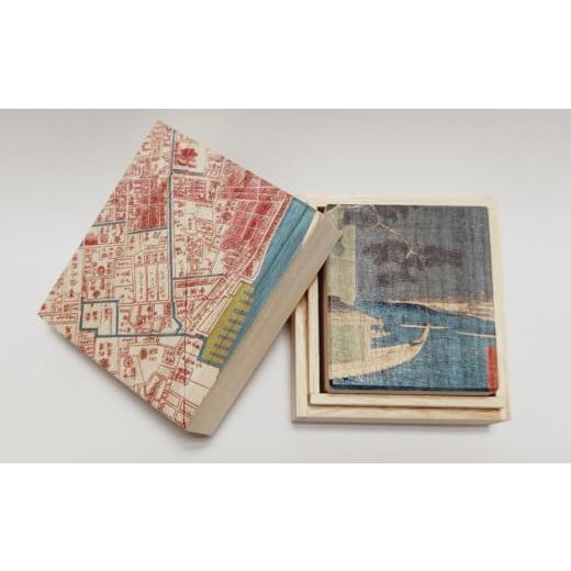 ふるさと納税 木工品・竹工品 東京都 台東区 桐箱(二重箱) 名所江戸水景 (5)浅草川首尾の松 御厩河岸 1ケ (カラー:ピンク) ピンク