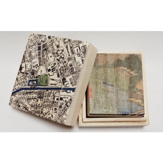 ふるさと納税 木工品・竹工品 東京都 台東区 桐箱(二重箱) 名所江戸水景 (7)昌平橋聖堂 神田川 1ケ (カラー:黒) 黒